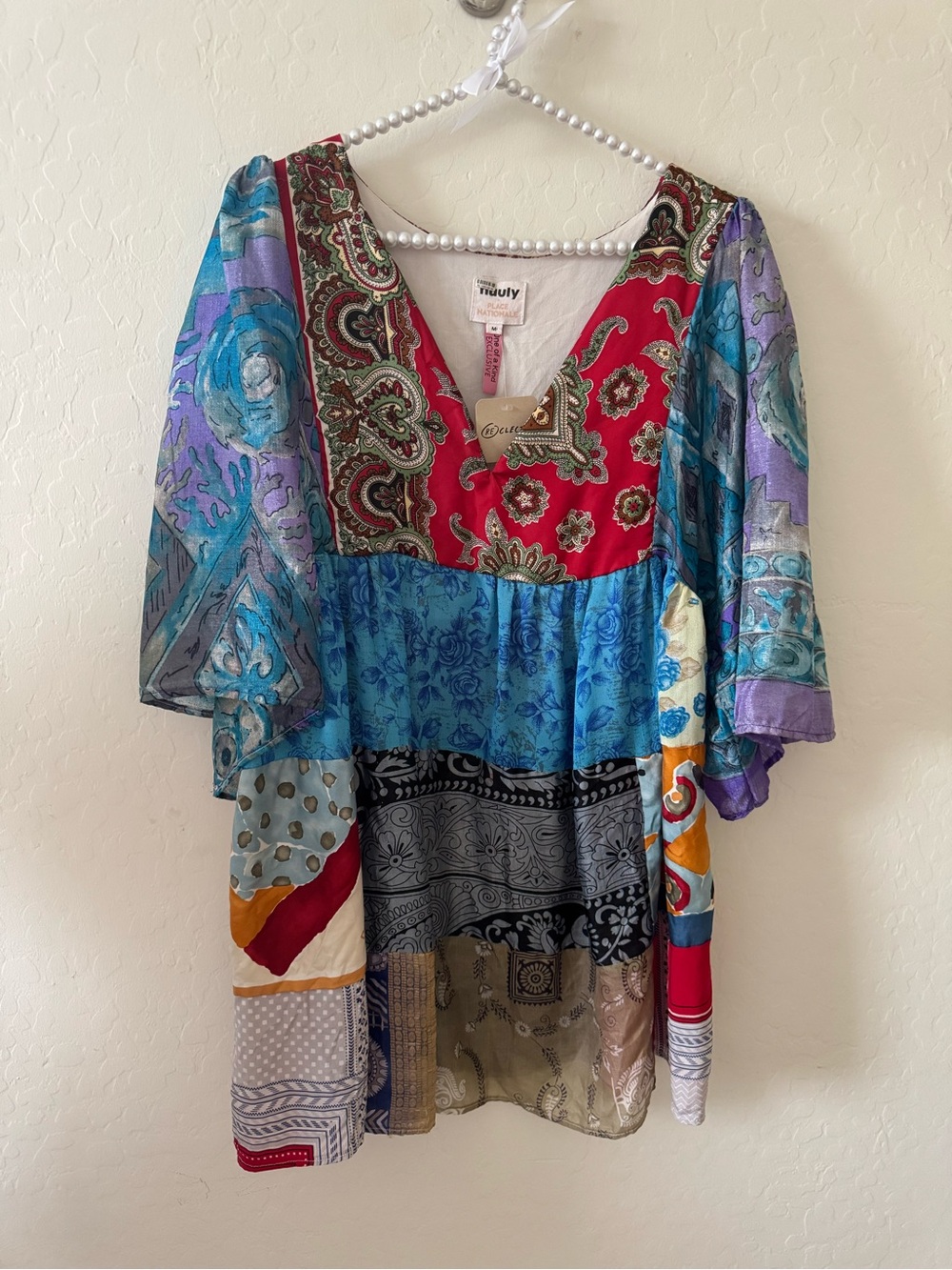 Place National x Nuuly Dress made from vintage scarves.